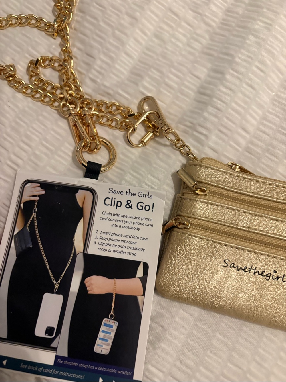 Save the girls, crossbody, phone holder, nwt - Picture 7 of 8